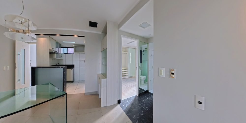 Visão da Sala Direção a Cozinha e Quarto